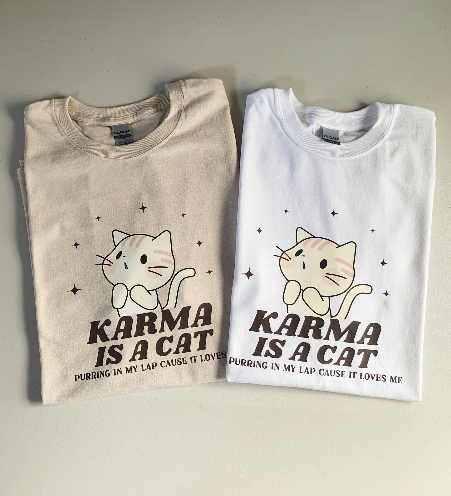 Karma is a Cat Graphic T-Shirt